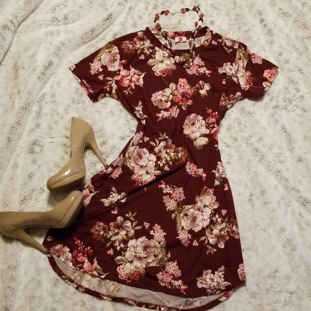 Stunning Floral Mid Length Dress